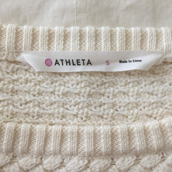 Athleta Cream Ivory Wool Blend Honeycomb Sweater Tunic - Picture 5 of 13